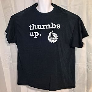 Planet Fitness Thumbs Up T-shirt Men's 2XL Black Unisex Gildan Heavy Cotton